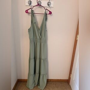Elegant Green Maxi Dress